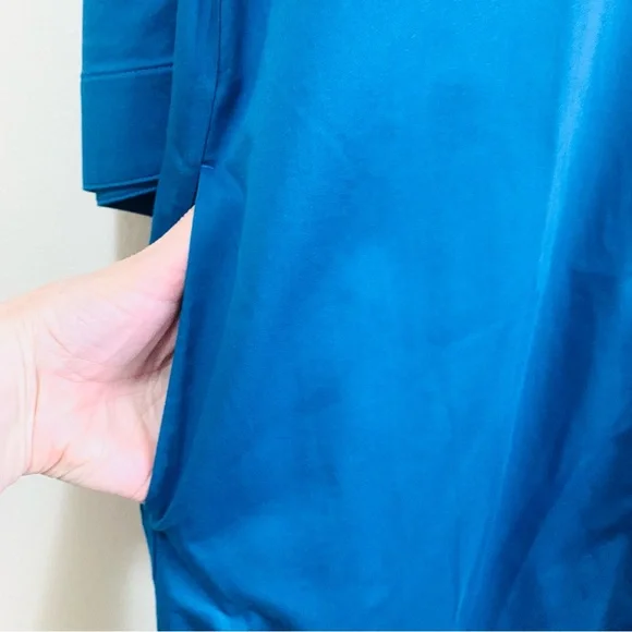 Chicos No Iron Shirt Dress in blue size 2.5 or 14 - Picture 4 of 7